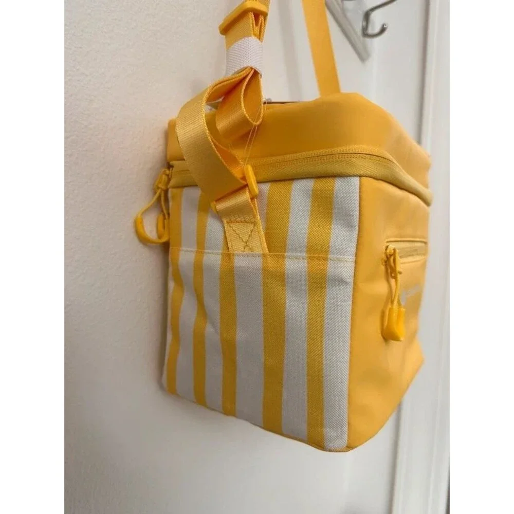 Ozark Trail 6-Can Soft-Sided Cooler Canary Yellow & White Stripe